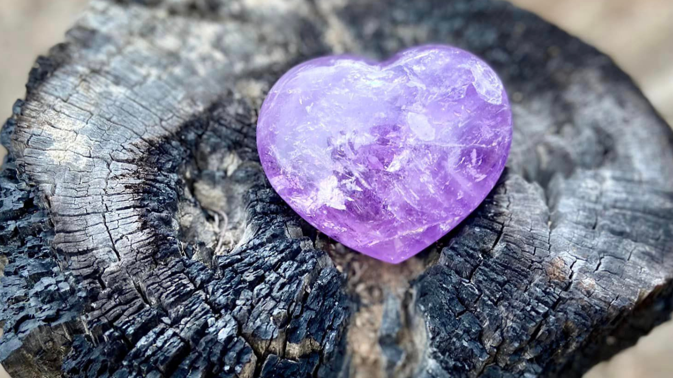 Amethyst Puffy Heart