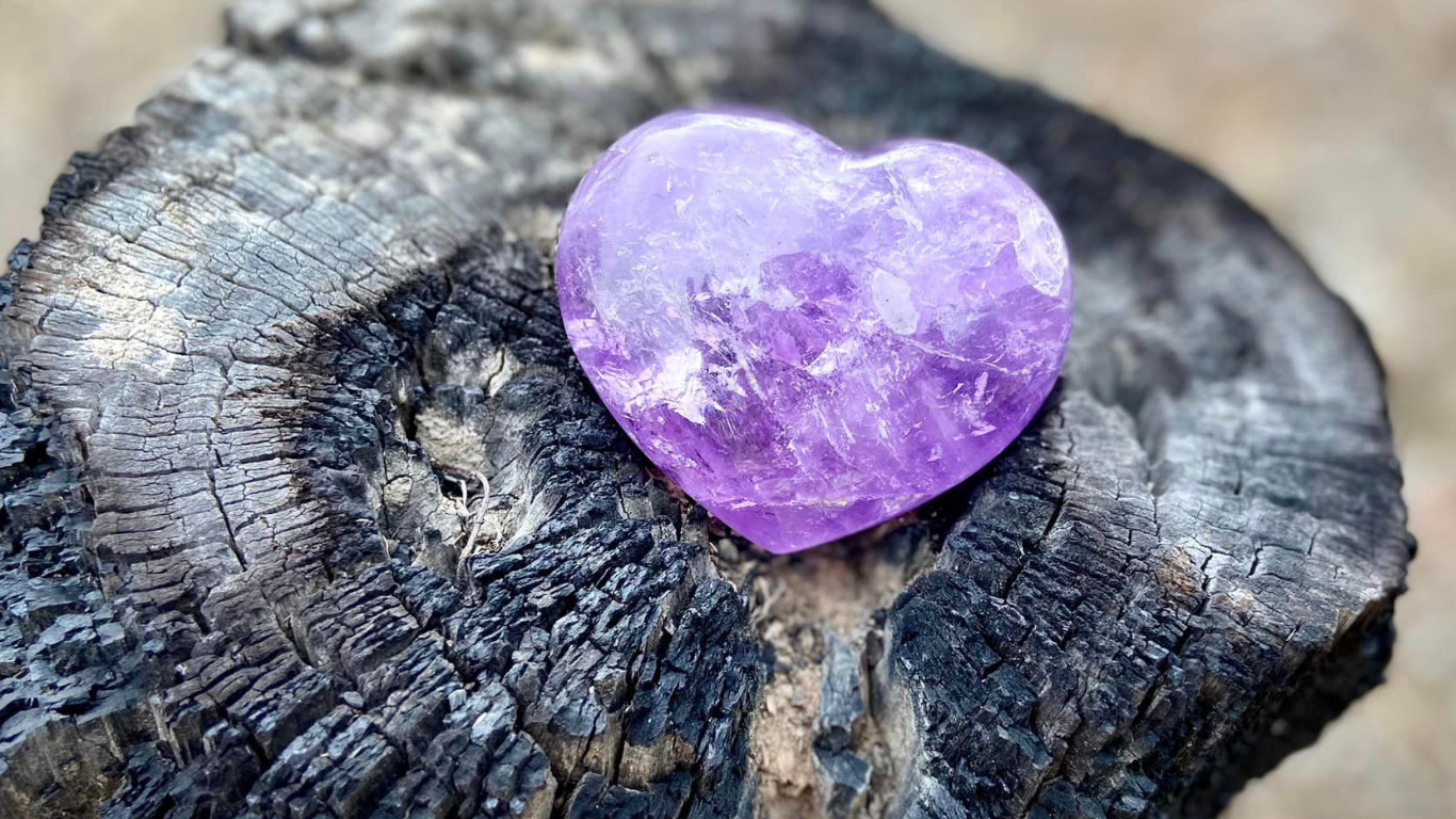 Amethyst Puffy Heart