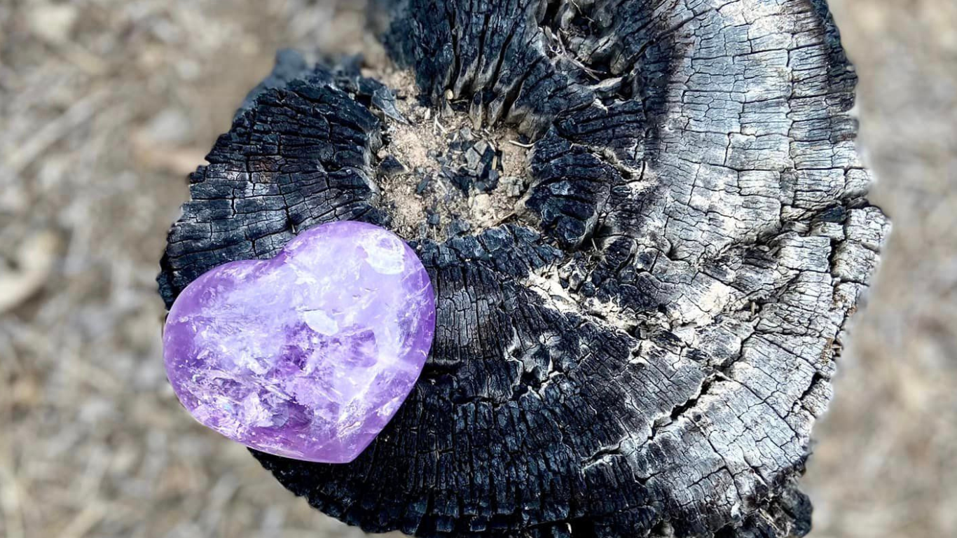 Amethyst Puffy Heart