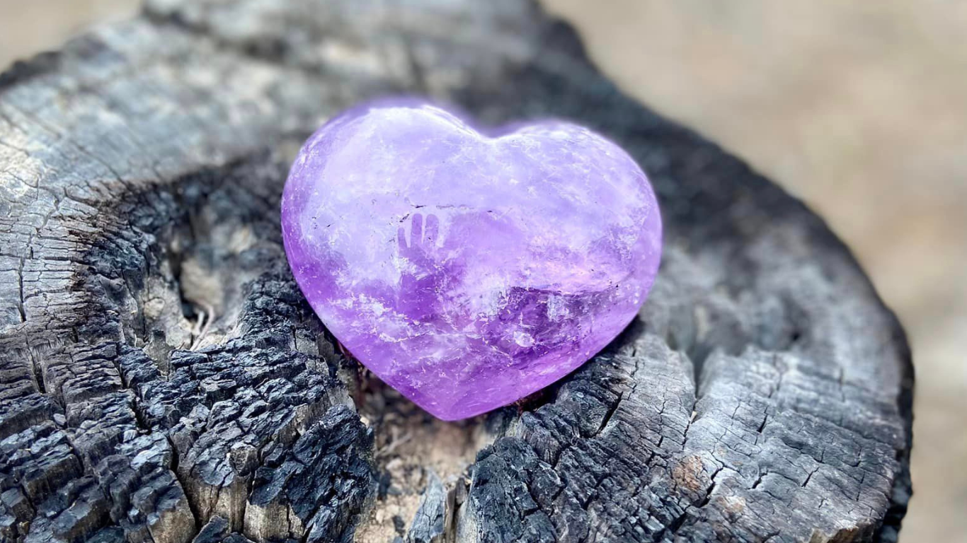 Amethyst Puffy Heart