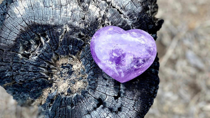 Amethyst Puffy Heart