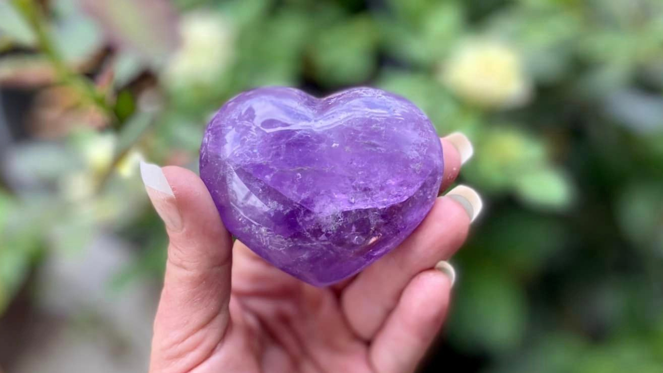 Amethyst Puffy Heart