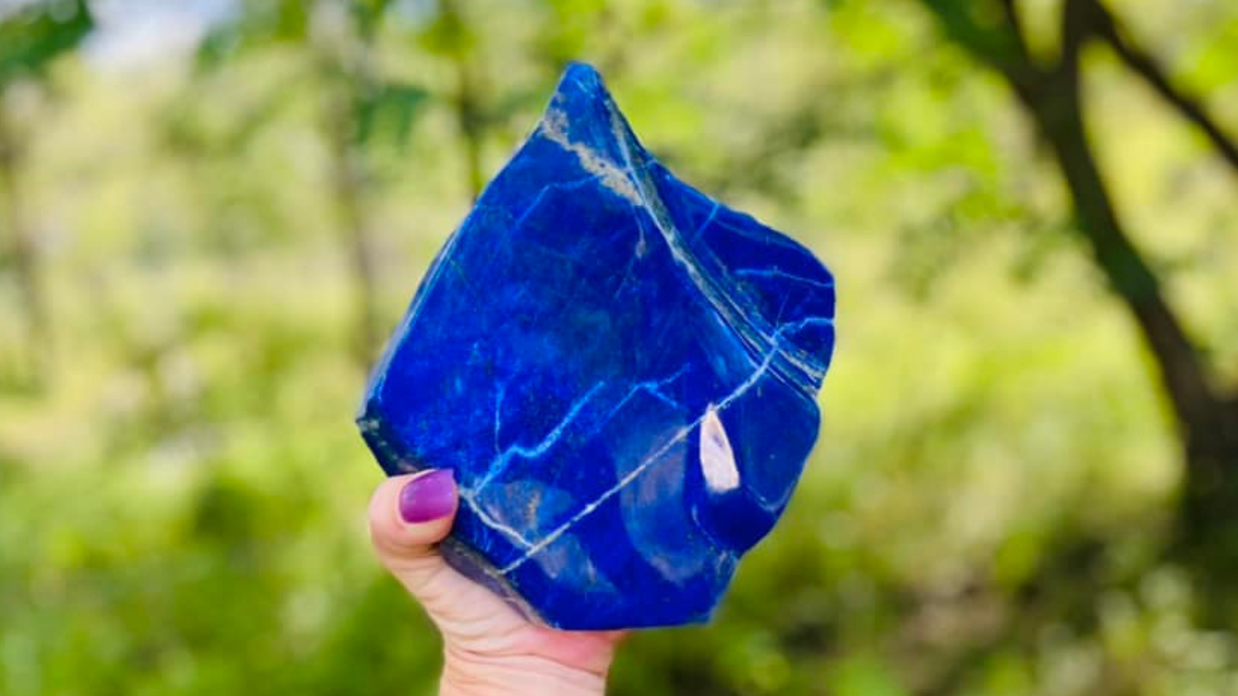 Lapis Lazuli & Pyrite Sculpture Plate