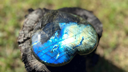 Polished Large Labradorite Heart