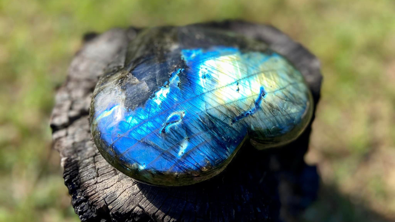 Labradorite Heart