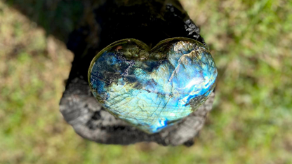 Polished Large Labradorite Heart