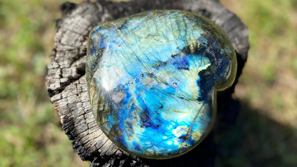 Polished Large Labradorite Heart