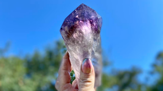 Dragon Tooth Amethyst and Ametrine Quartz Phantom Natural Point