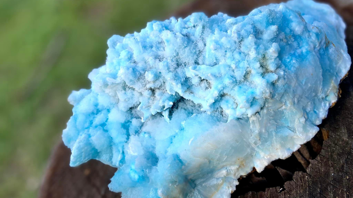 Blue Aragonite Cluster X Grade