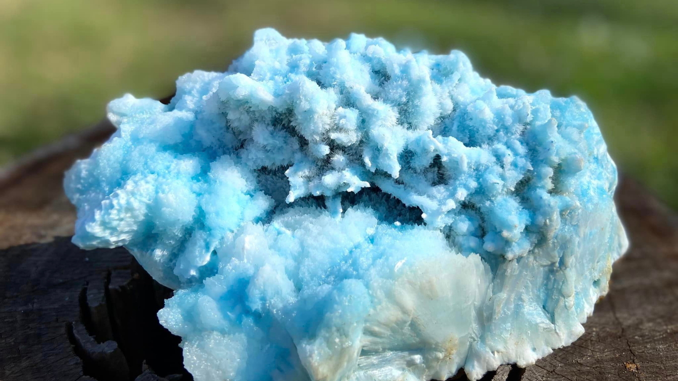 Blue Aragonite Cluster X Grade