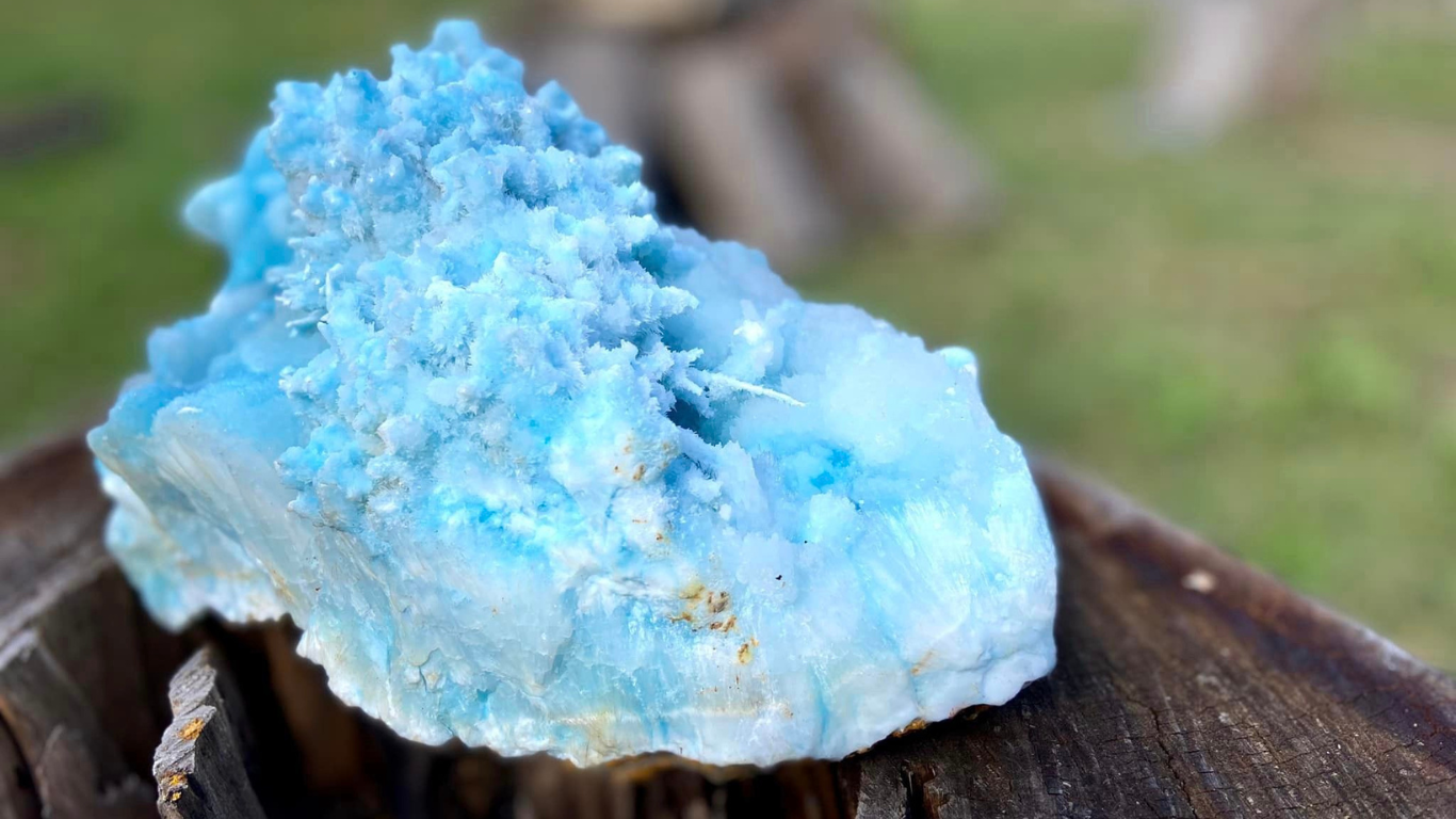 Blue Aragonite Cluster X Grade