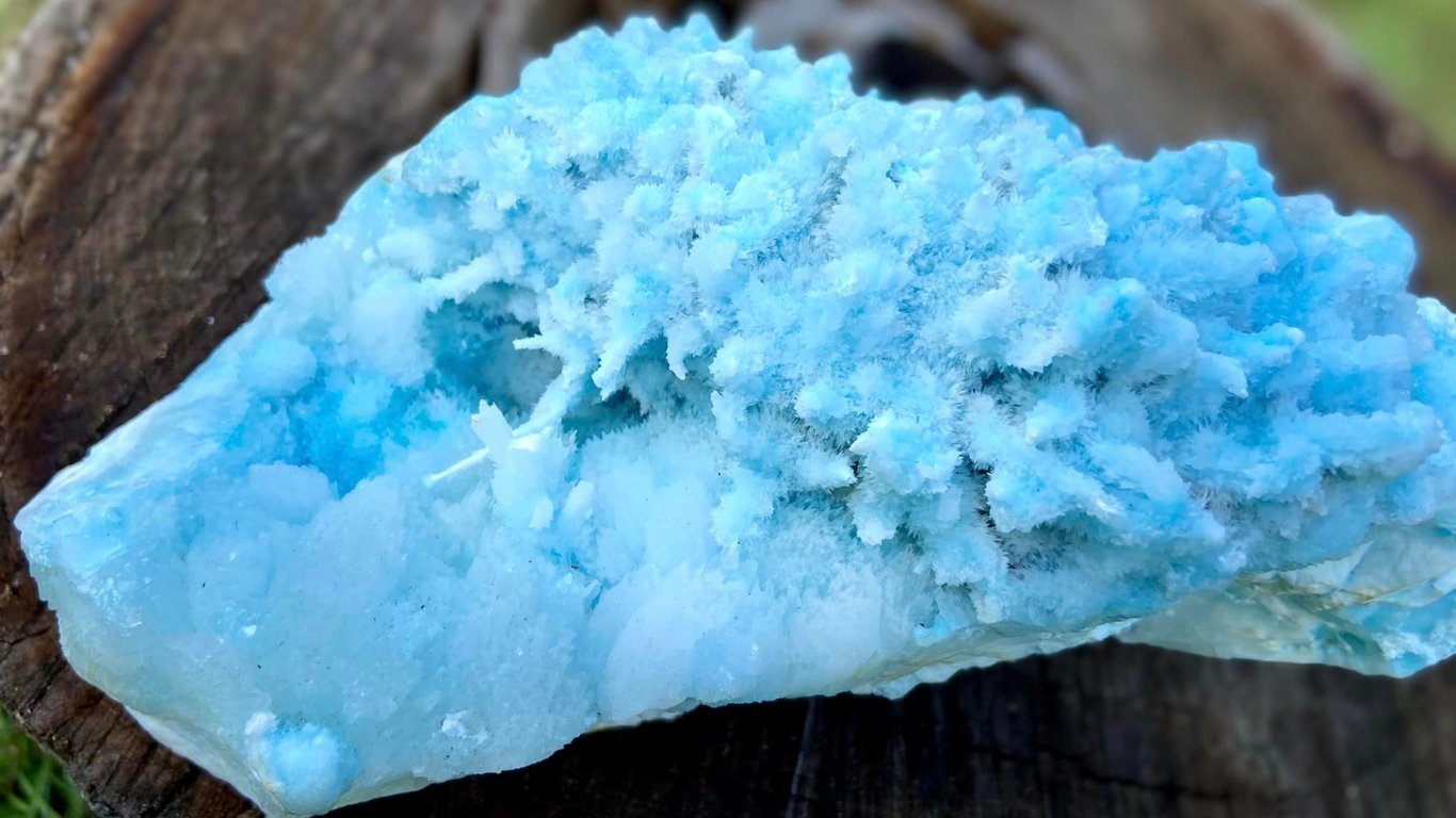 Blue Aragonite Cluster X Grade