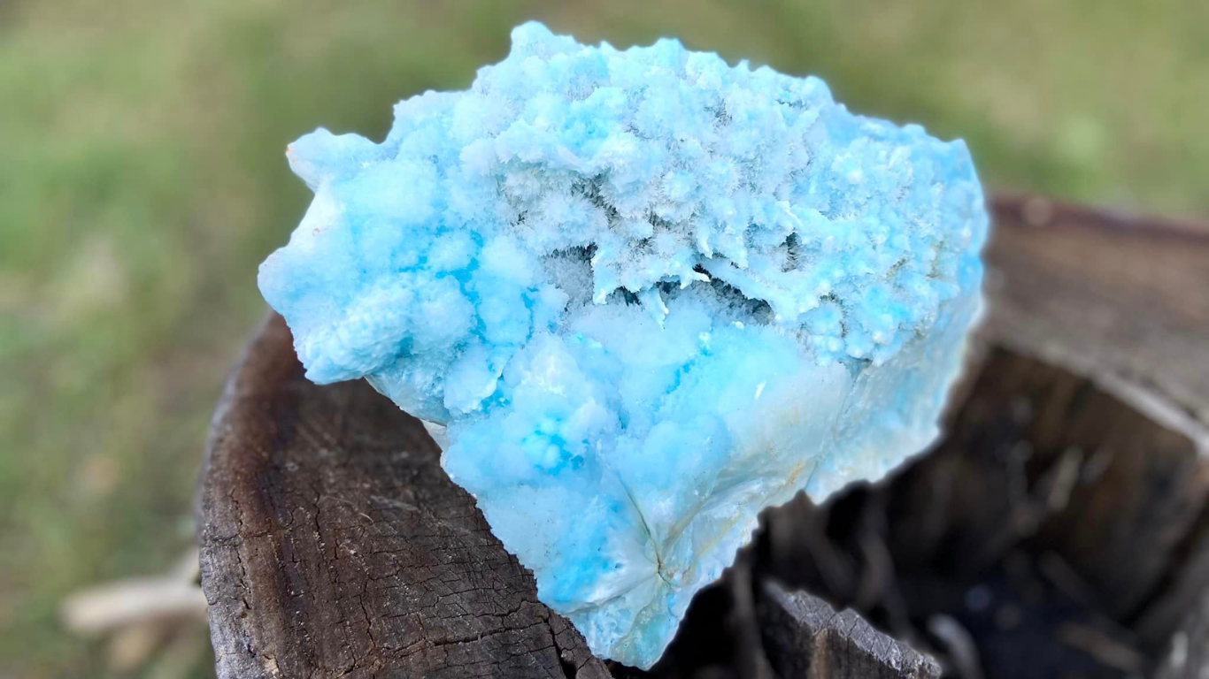 Blue Aragonite Cluster X Grade