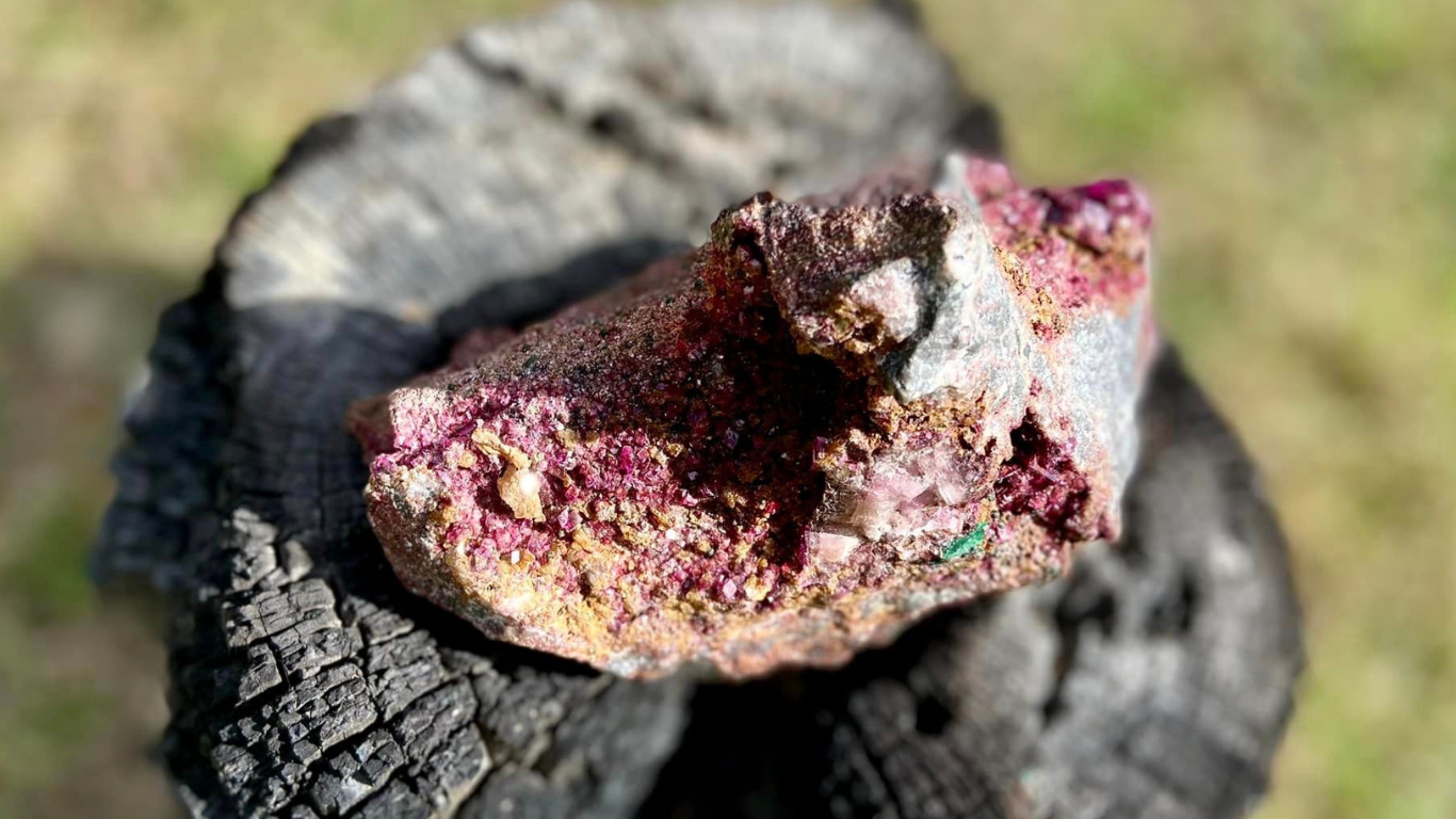 Ruby Purple Cobaltoan Dolomite Druzy Cluster Gem Quality