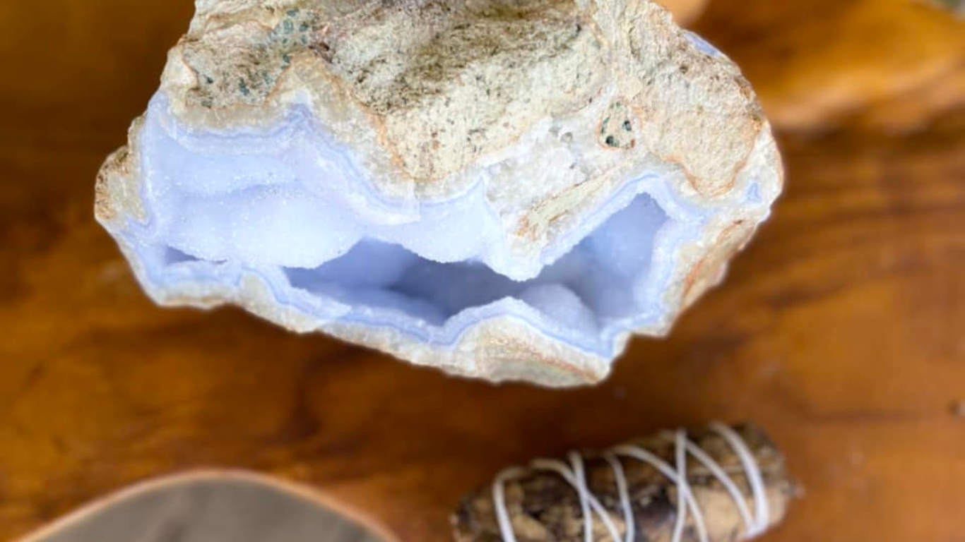 Blue Lace Agate Geode