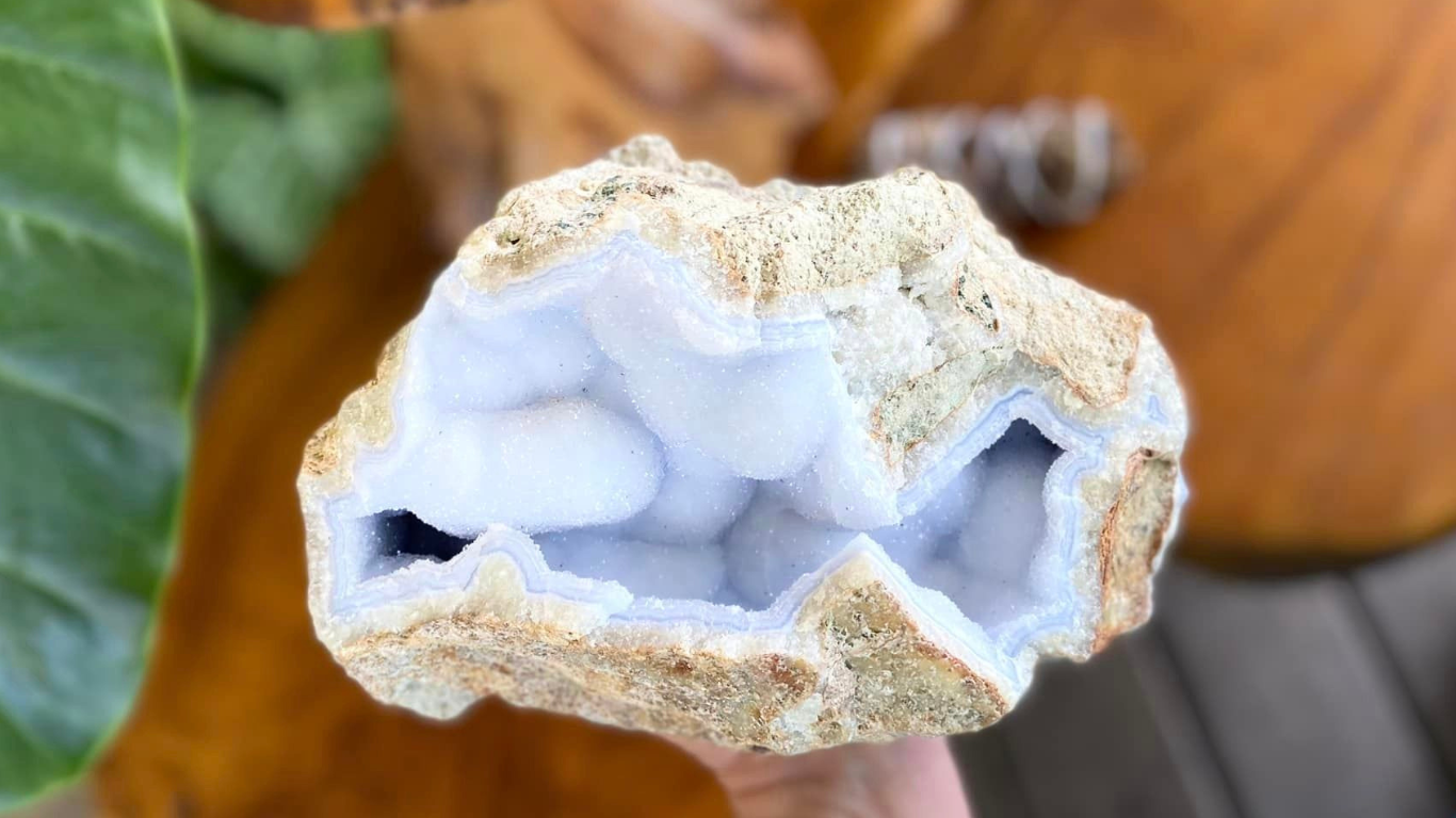 Blue Lace Agate Geode