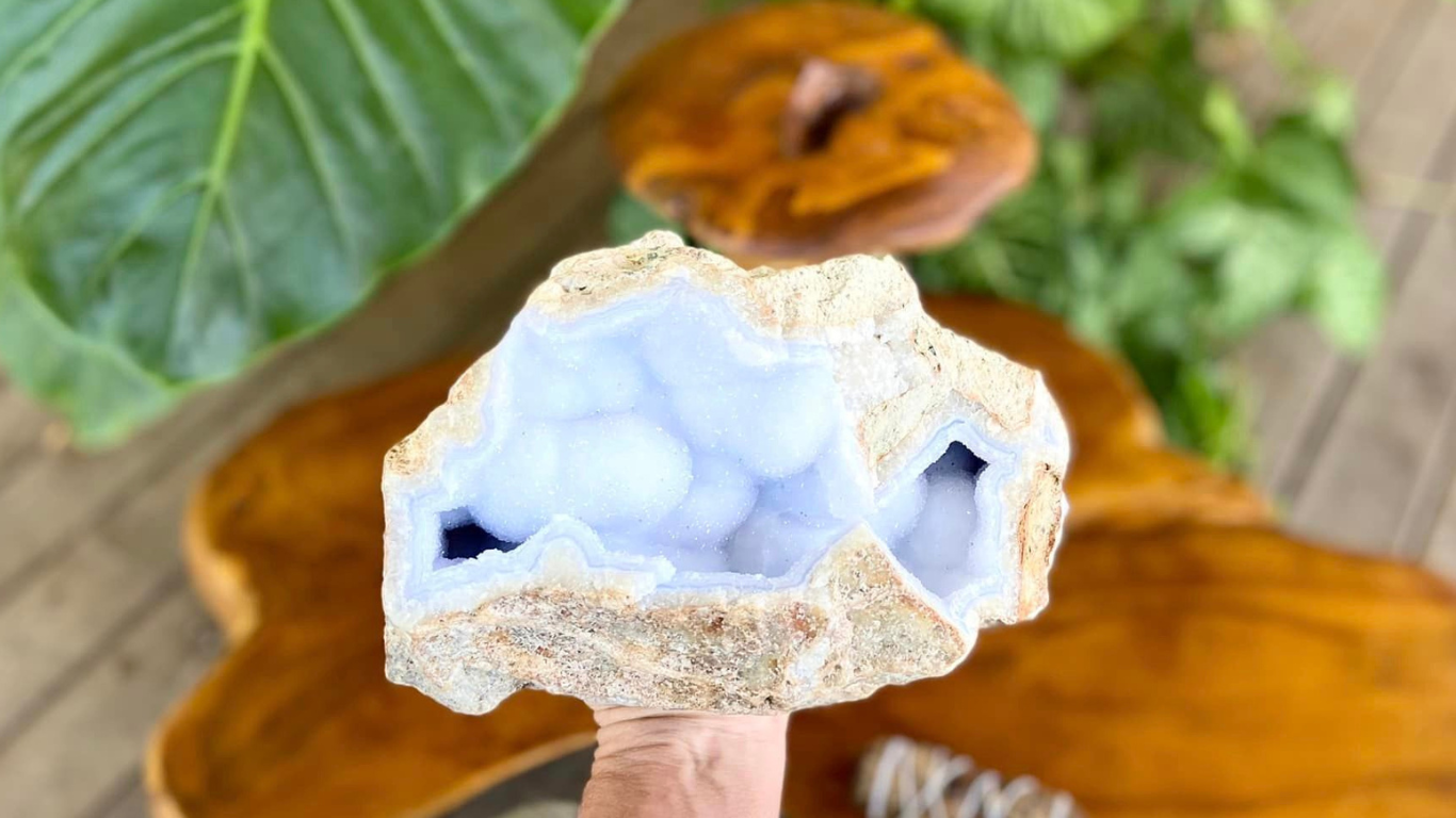 Blue Lace Agate Geode