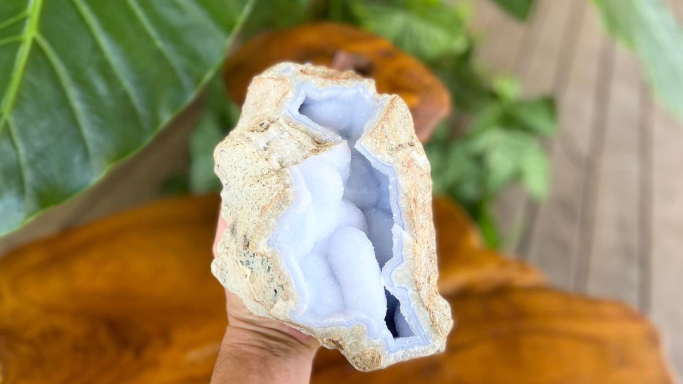 Blue Lace Agate Geode