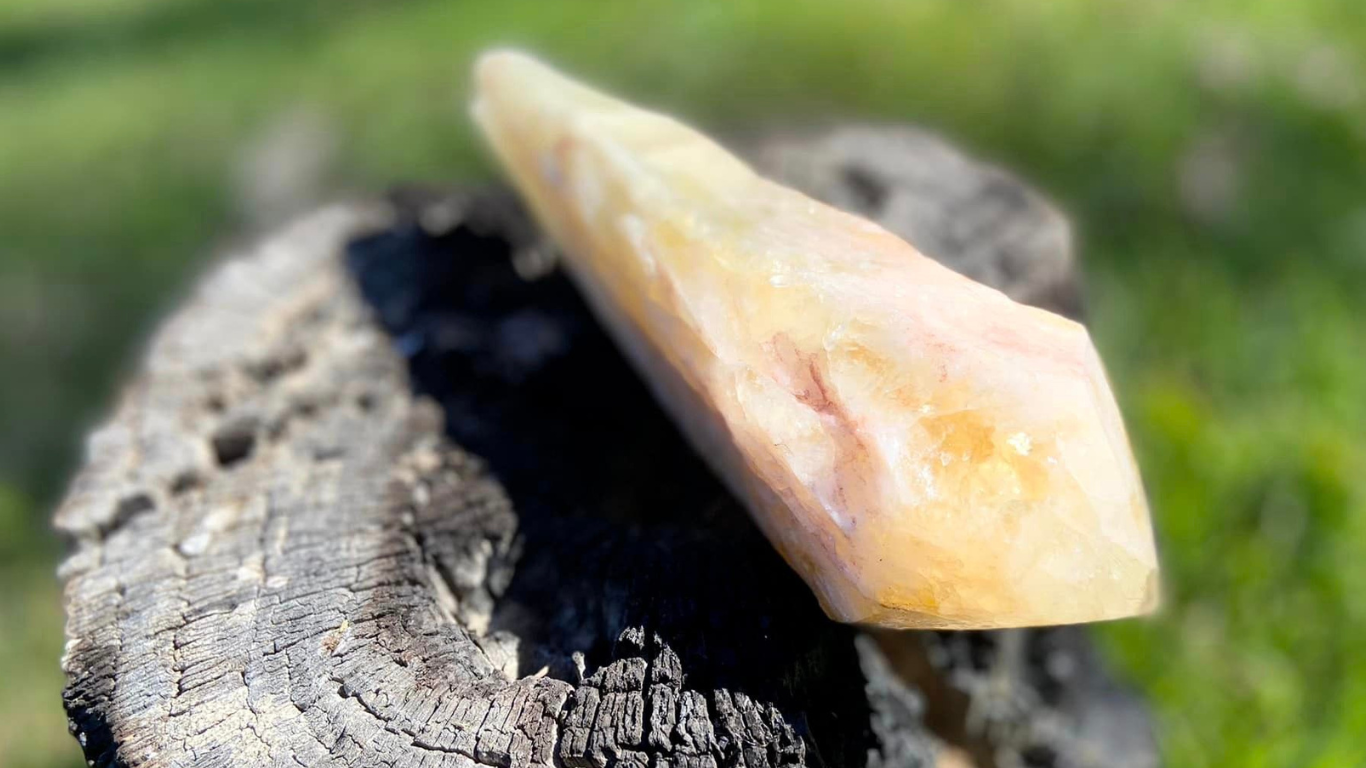 Dragon Tooth Citrine Quartz Natural Point