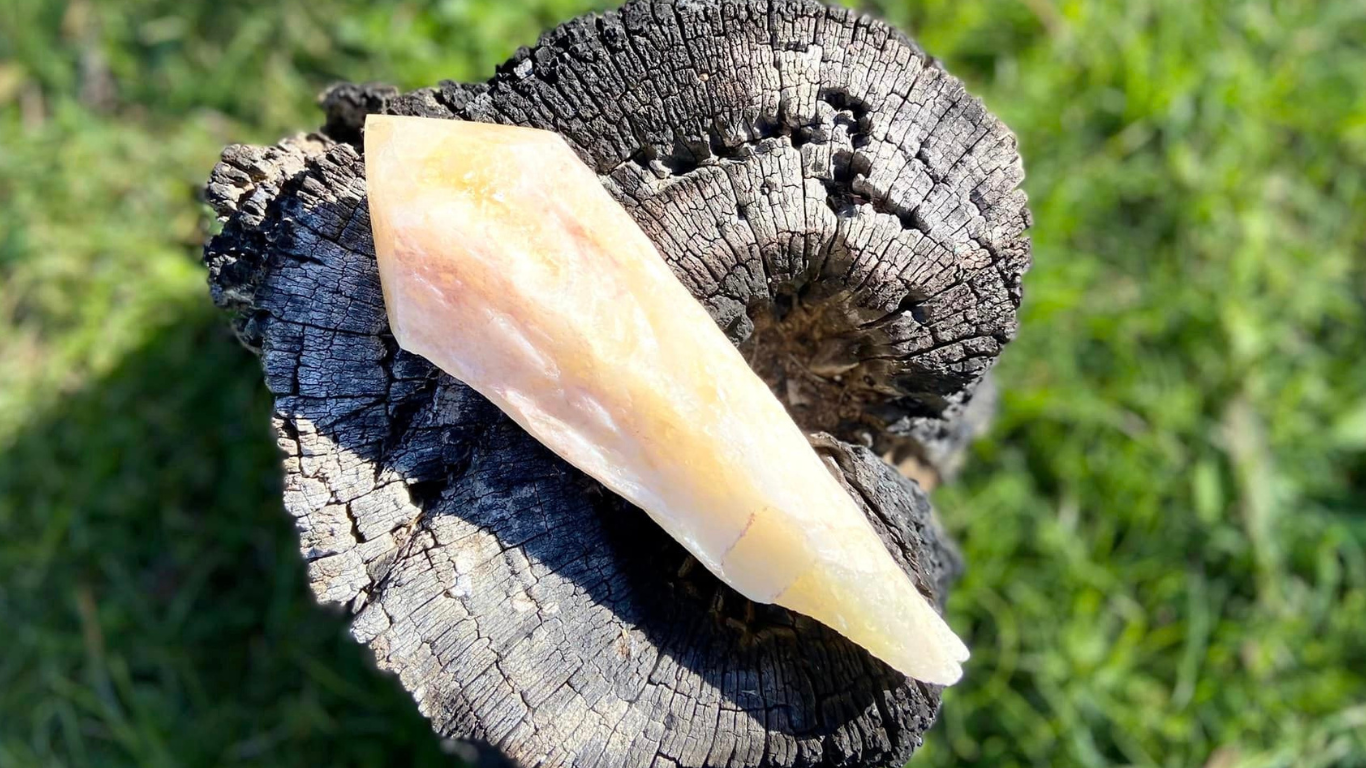 Dragon Tooth Citrine Quartz Natural Point