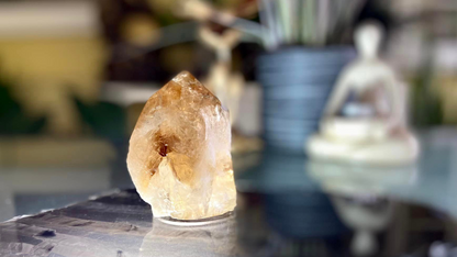 Citrine Cut Base Polished Point Generator