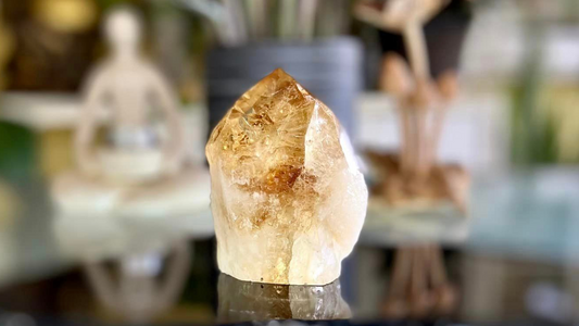 Citrine Cut Base Polished Point Generator