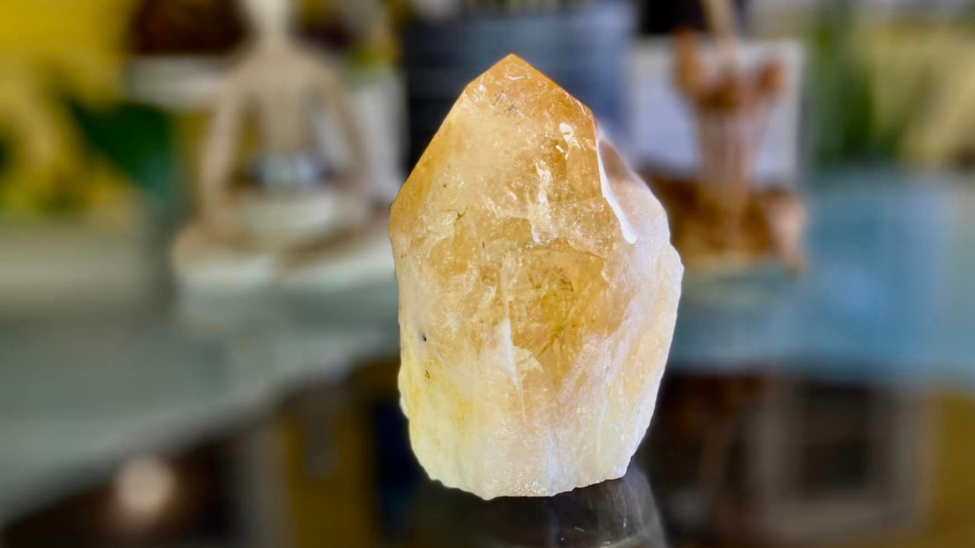 Citrine Cut Base Polished Point Generator