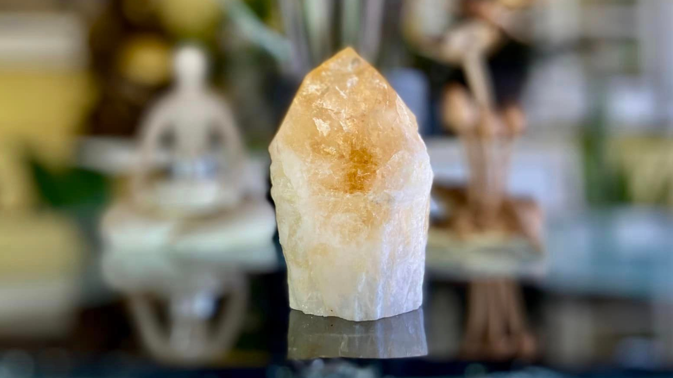 Citrine Cut Base Polished Point Generator