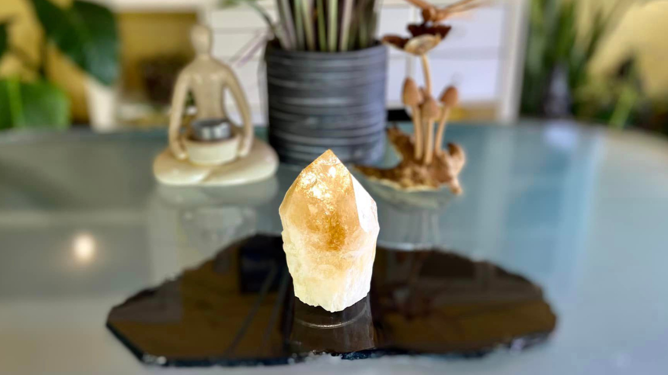 Citrine Cut Base Polished Point Generator