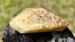 Rutile Quartz with Hematite Rltile Stars Polished Freeform