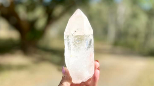 Lemurian Seed Natural Isis Point Cluster with  Rainbows and Timekeepers