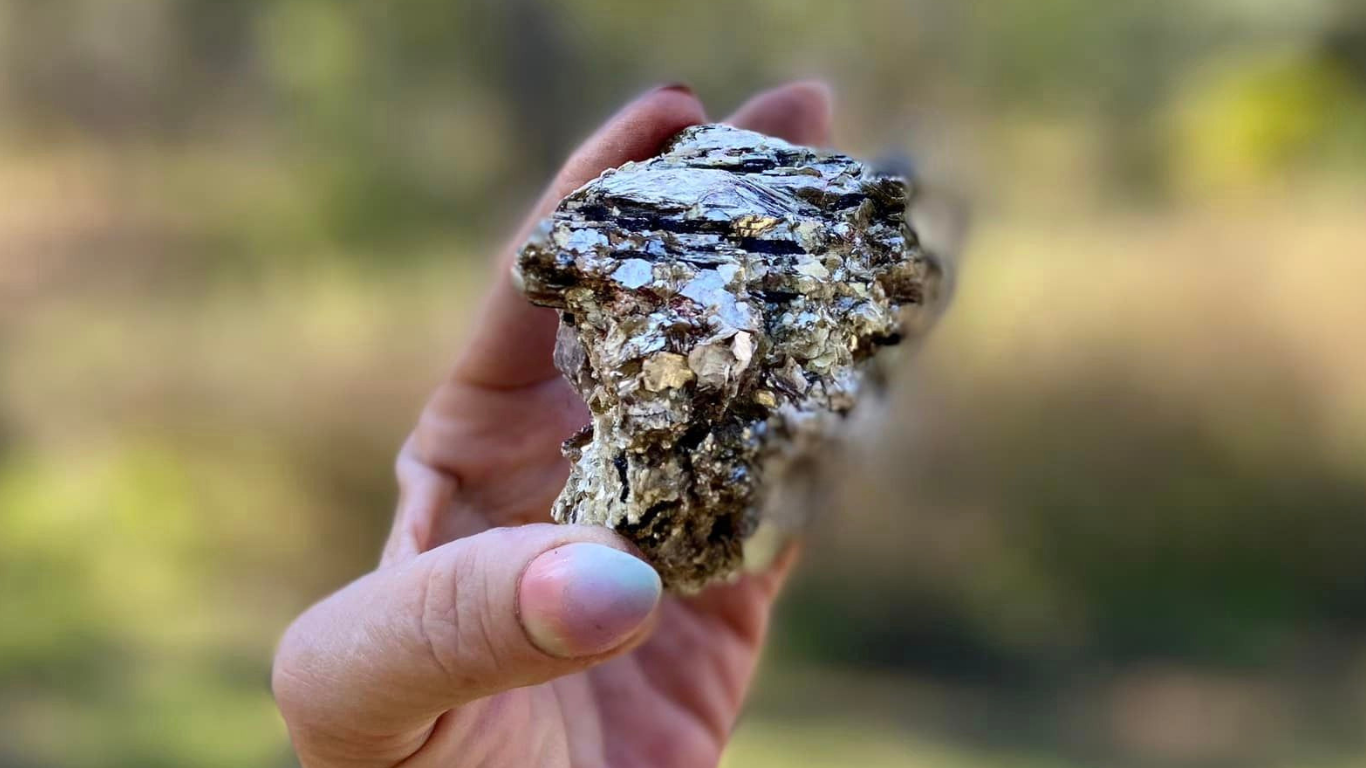 Mica with Black Tourmaline