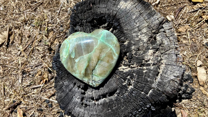 Green Garnet Heart
