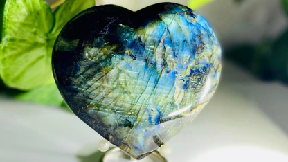 Polished Large Labradorite Heart