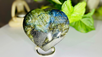 Polished Large Labradorite Heart