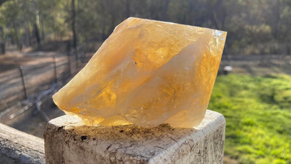 Citrine Diamond Natural Point Standing
