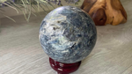 Sparkly Blue/touch of Green Kyanite and Mica Sphere