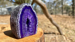 Agate Cave with Druzy Purple