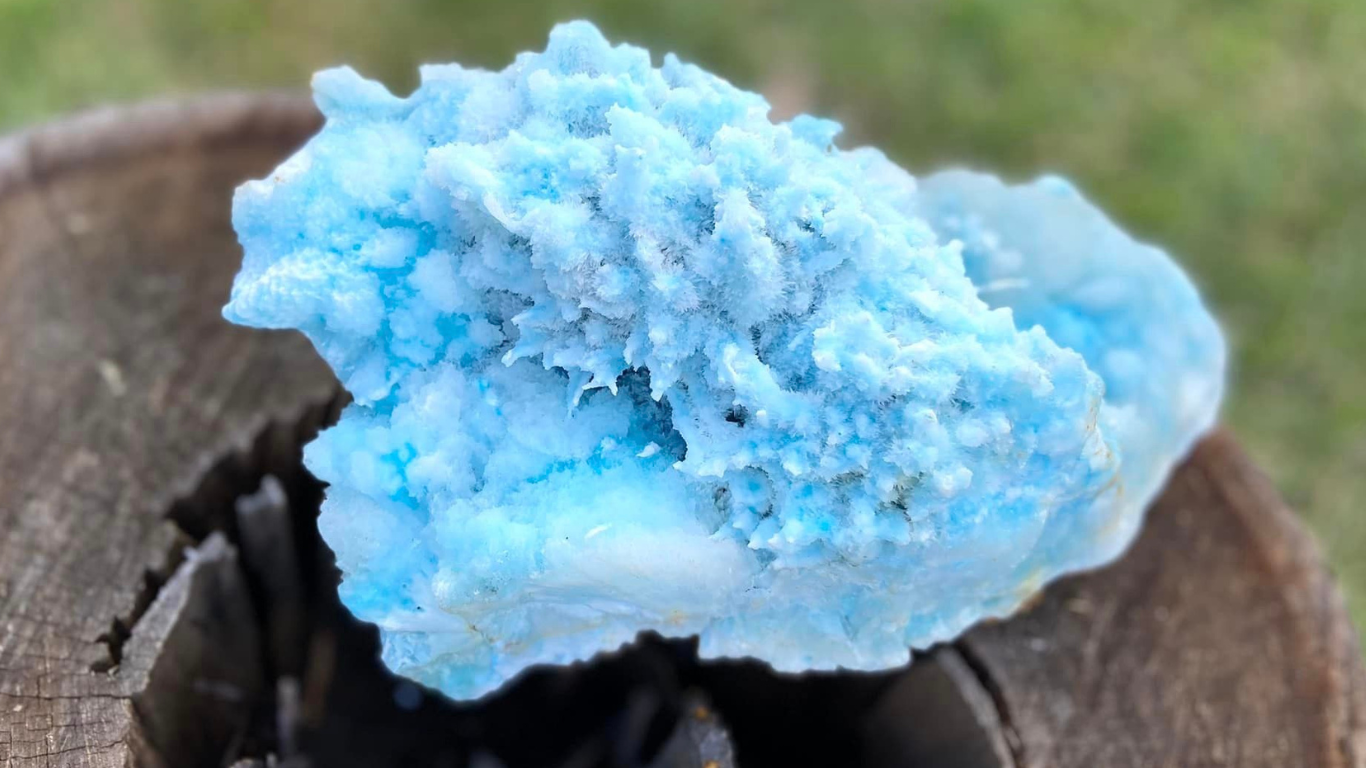 Blue Aragonite Cluster X Grade