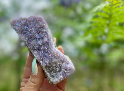 Pearl Amethyst Angel Aura Quartz Cluster Standing