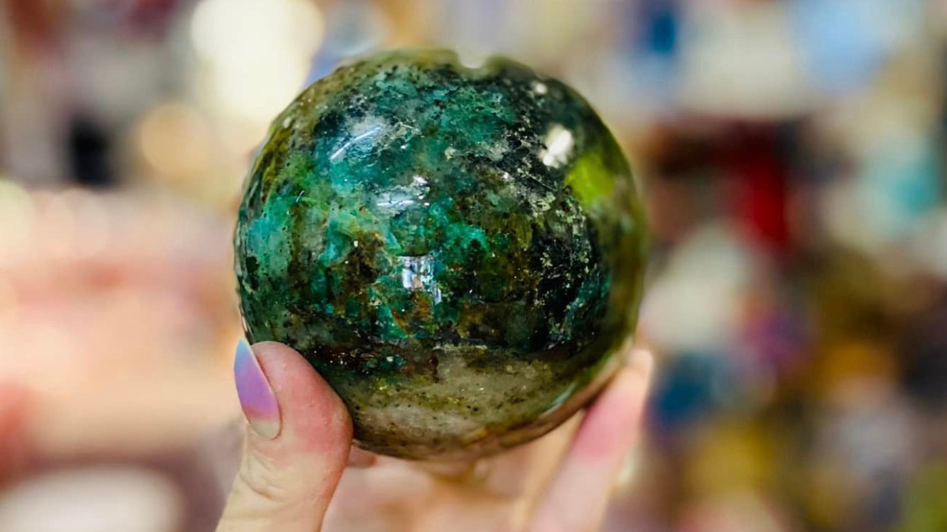 Chrysocolla Sphere