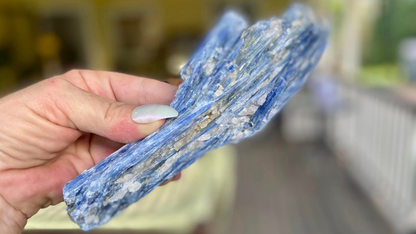 Blue Kyanite Blade Cluster with Quartz and Mica