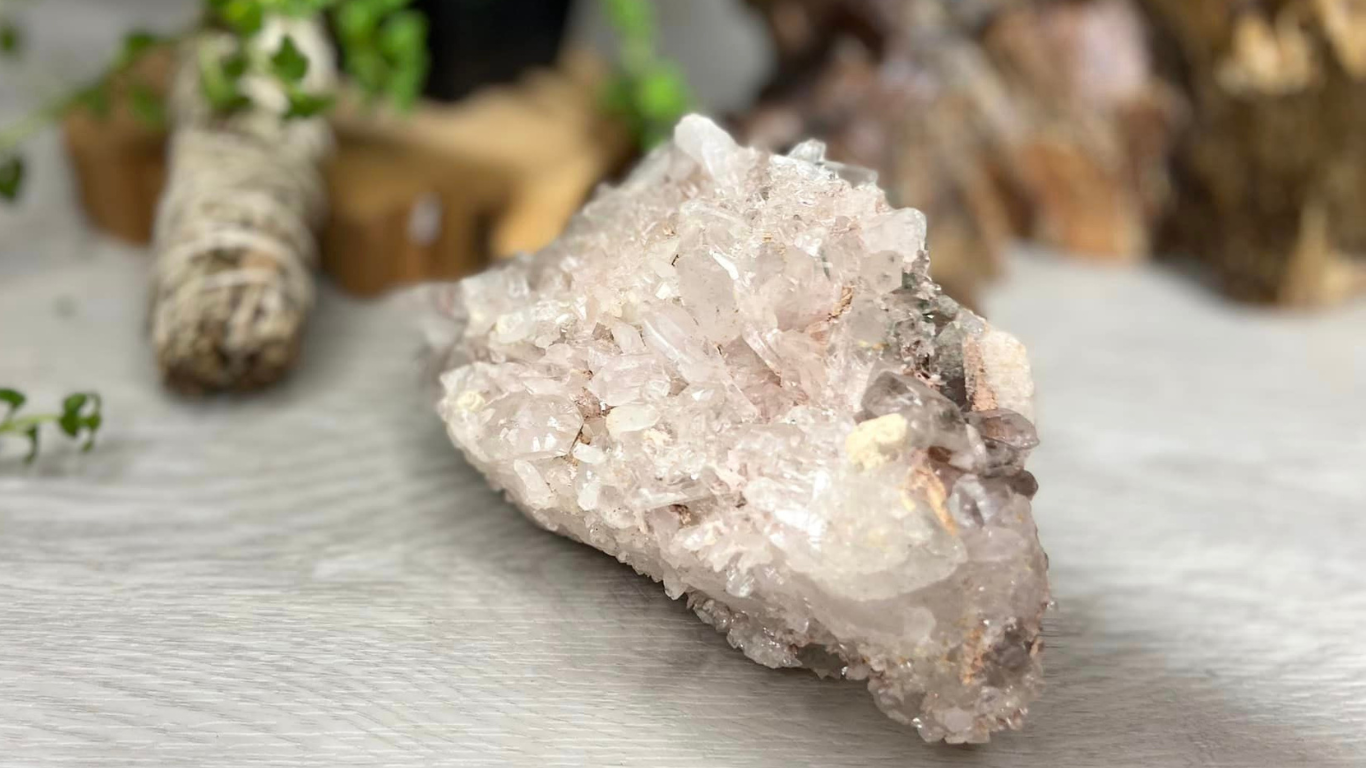 Pink Lithium Lemurian Colombian Quartz AAA+++