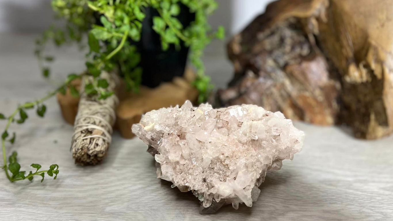 Pink Lithium Lemurian Colombian Quartz AAA+++