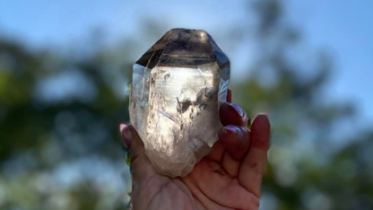 Smokey Citrine Pleiadian Starbray | Lemurian Seed Quartz Point | Smoky Citrine | Manifestation & Inner Child Crystal | Brazil – 358g