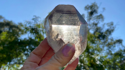 Smokey Citrine Pleiadian Starbray | Lemurian Seed Quartz Point | Smoky Citrine | Manifestation & Inner Child Crystal | Brazil – 358g
