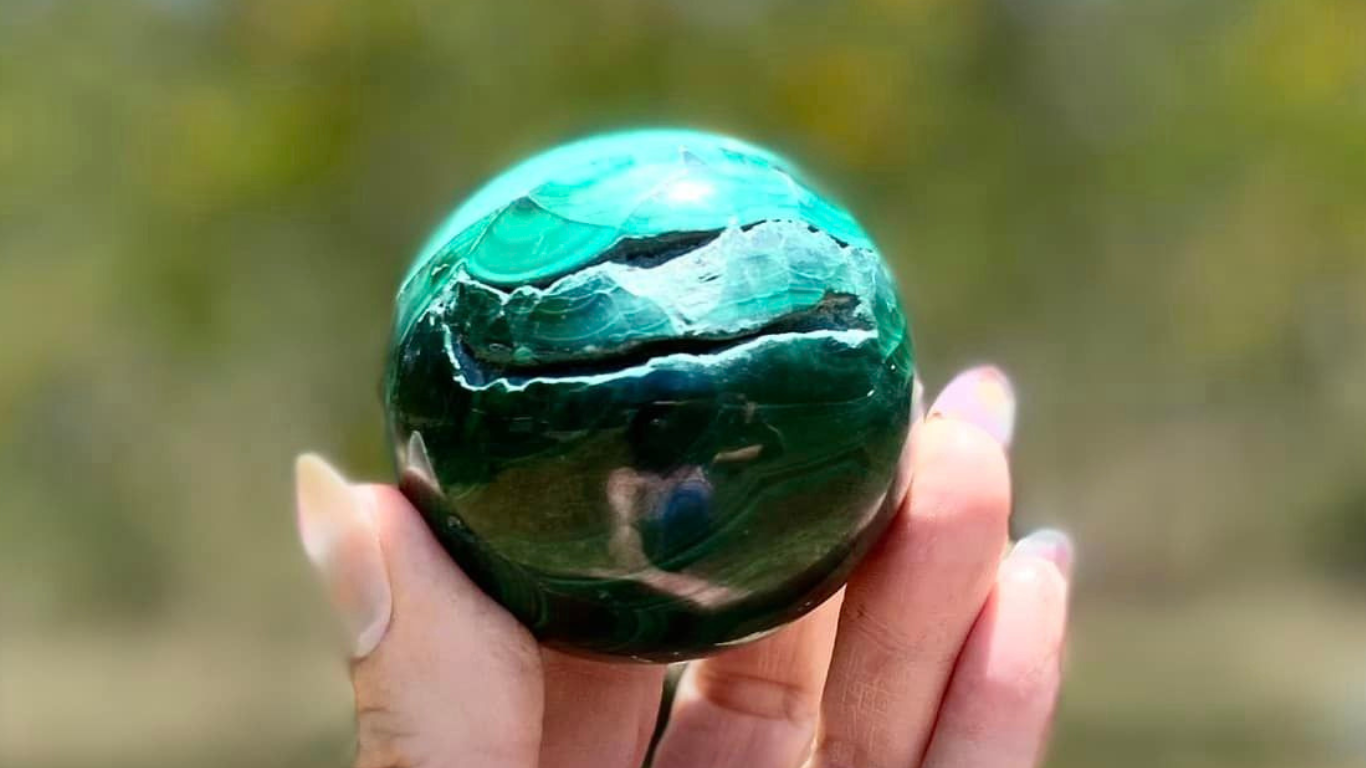 Malachite Polished Freeform Sphere