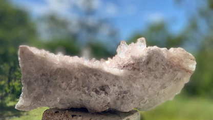 Sacred Rose Pink Lithium Lemurian Colombian Quartz Cluster AAA+++