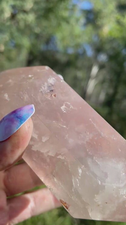 Pink Lithium Quartz Double Terminated AAA+++ Grade