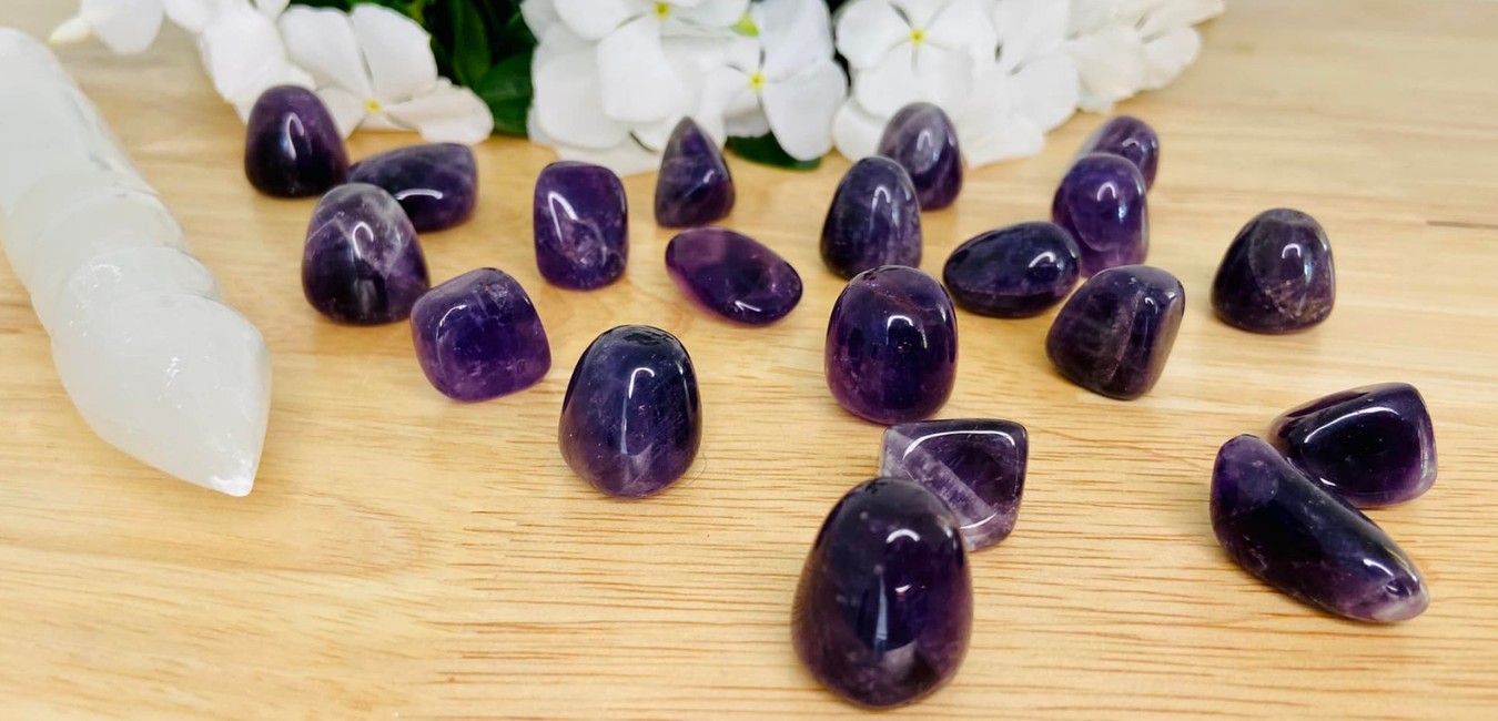 Amethyst Chevron Tumble Stone